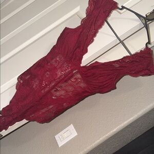 Haute Monde Burgundy Lace Chemise